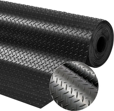 Rubber Flooring Heavy Duty Diamond Matting Non-Slip Industrial Work 1.3m Wide