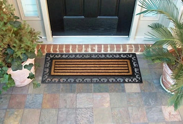 Non-Slip Outdoor Indoor Rubber Backing Coir Entrance Door Mat 120cm x 45cm Large