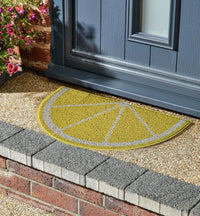NEW Lemon Half-Moon Summer Front Door Mats Welcome Non-Slip Novelty Door Mat