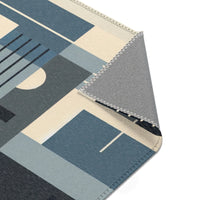 Geometric Area Rug, Modern Home Decor, Living Room Accent, Stylish Floor Mat,