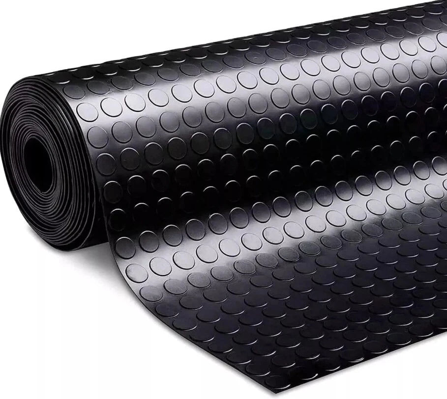 HEAVY DUTY RUBBER FLOORING MAT NON SLIP VEHICLES MAT - 1.5M WIDTH FOR CAR & VAN