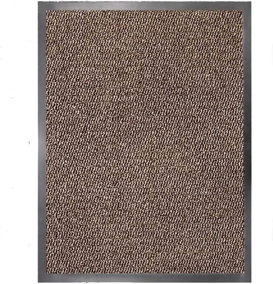 Brown Heavy Duty Non Slip Barrier Rubber Backing Door Mat Floor Entrance Mats