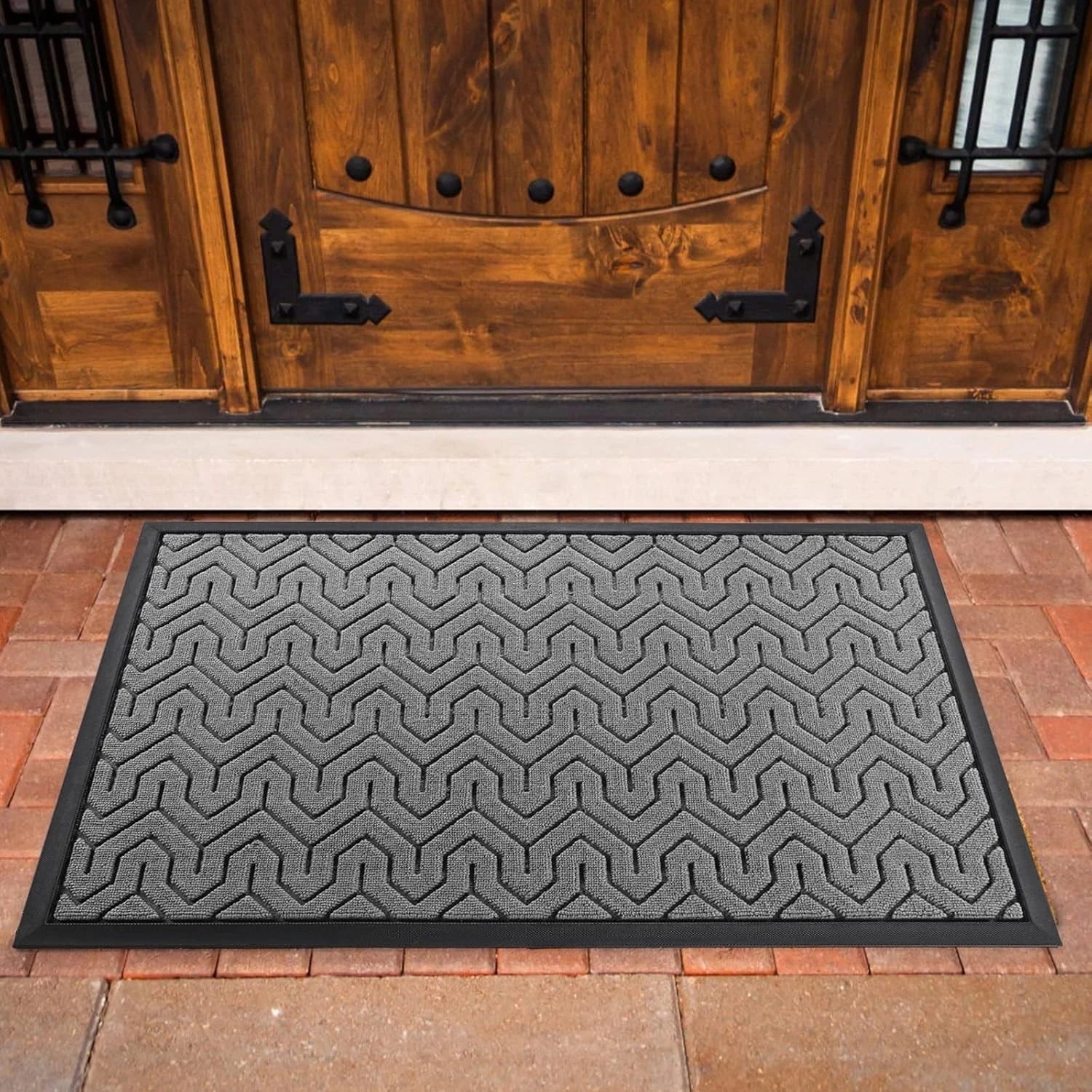Yimobra 92x61cm Grey Heavy Duty Absorbent Door Mat