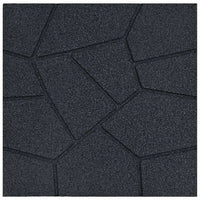 Stepping Stones 6pc Black Rubber 40.5x40.5x2cm Square Slip-Resistant Garden Deck