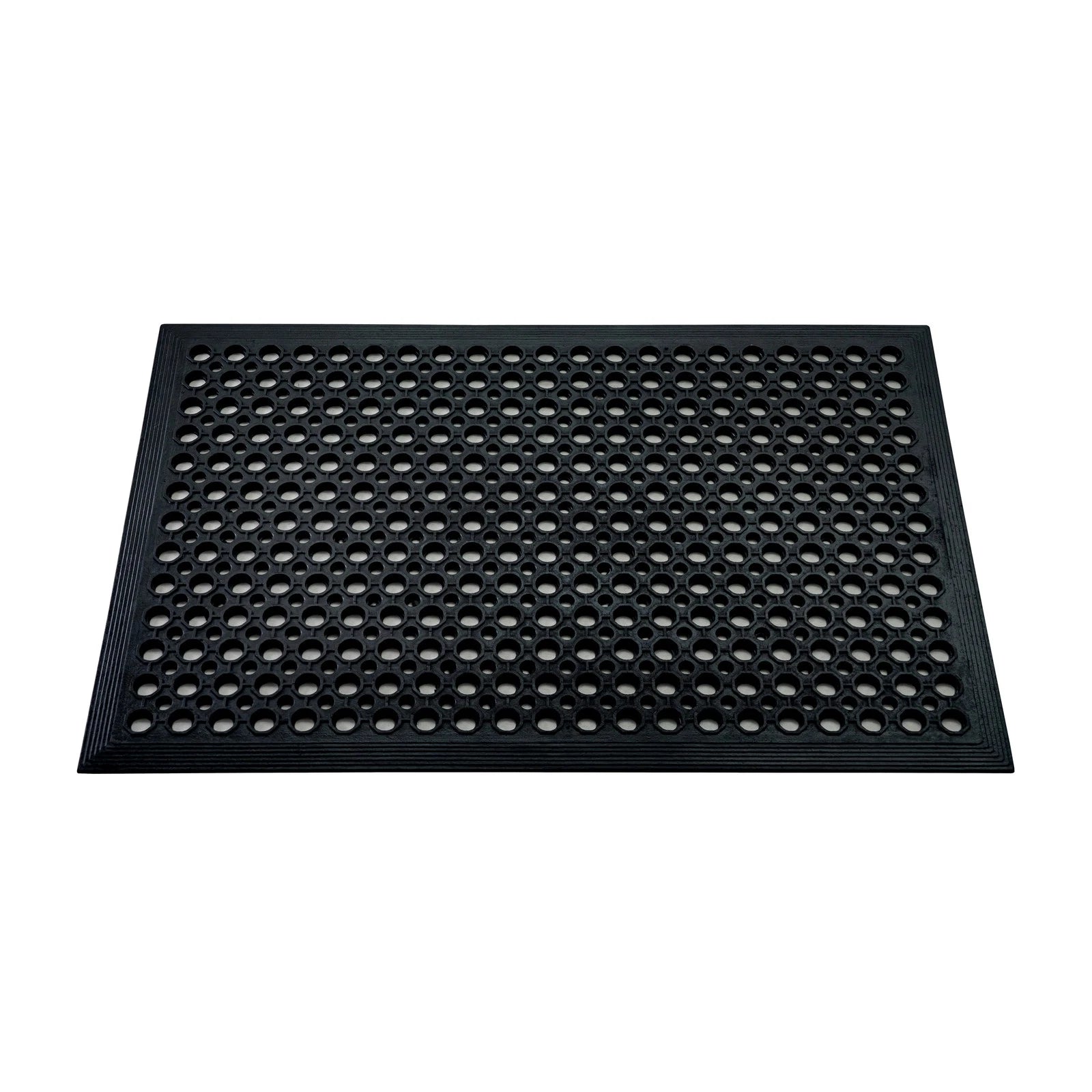 Outdoor Entrance Mat Black 90x150cm 14mm 100% Recycled Rubber Scraper Heavy Duty
