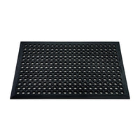 Outdoor Entrance Mat Black 90x150cm 14mm 100% Recycled Rubber Scraper Heavy Duty