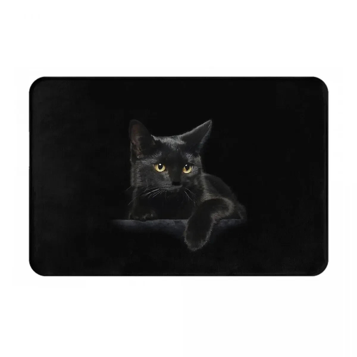 Cat Bedroom Mat Black Doormat Kitchen Carpet Balcony Rug Home Decor