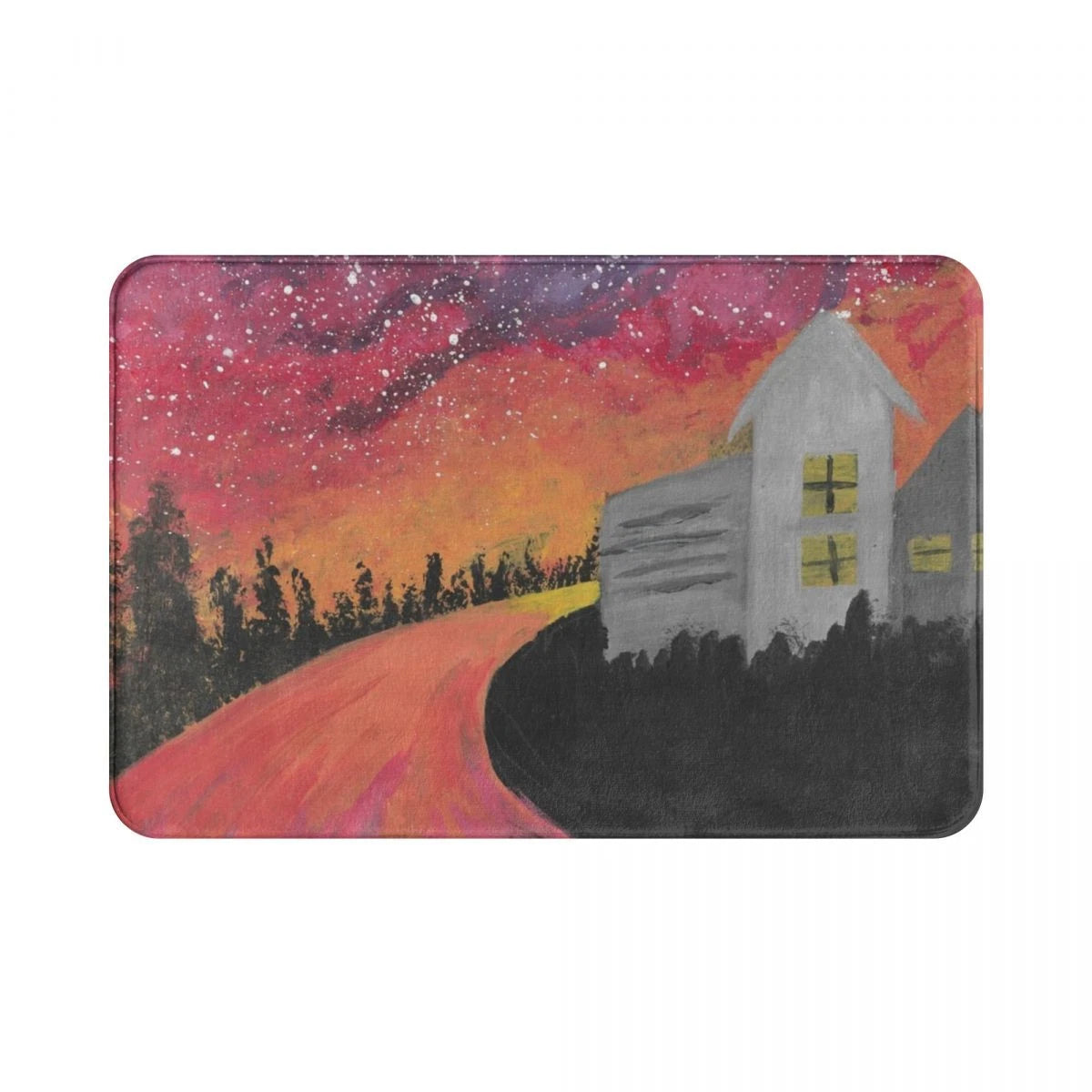 Sky With Stars Polyester Doormat Rug Water oil proof Corridor Kitchen Bedroom
