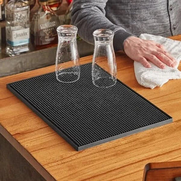 CHEF-HUB RUBBER BAR MAT 30 X 45CM DURABLE UNBREAKABLE FOR COMMERCIAL/DOMESTIC