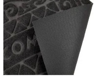 Non Slip Heavy Duty Black Welcome Mat Washable 40 x 60 Dirt Trapper Rubber Mat