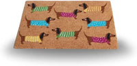 Heavy Duty Door Mat Indoor Outdoor Large Natural Coir Sausage Dog Entrance Rug