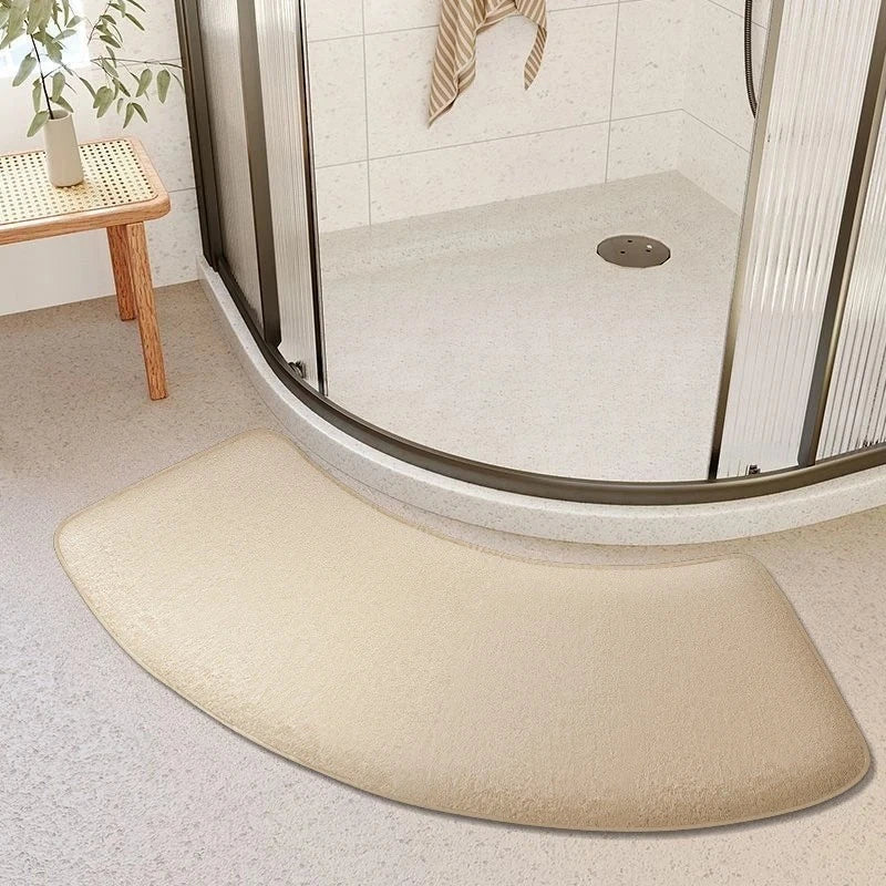 Bathroom Absorbent Mat Curved Door Toilet Shower Non Slip Thickened Foot Rug