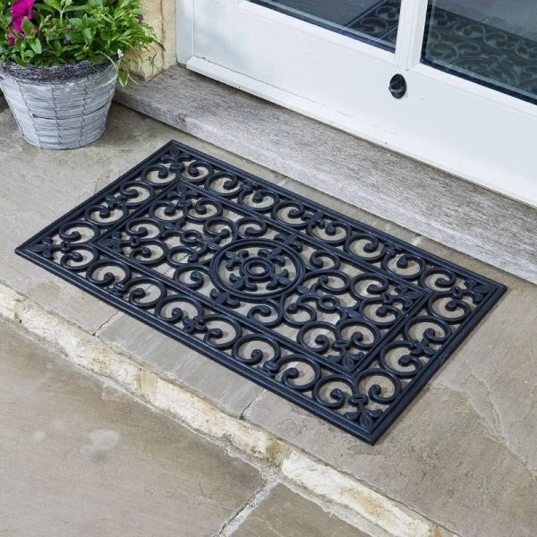 Rubber Cast Outdoor Mat Heavy Duty Non Slip Doormat Scrap Entrance Floor Rug