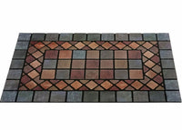 Elegant Tile Mat Barrier Doormat Eco-Friendly Scrape and Non-Slip Doormat75x44cm