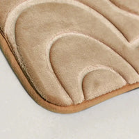 Bath Memory Foam Velvet Non Slip Bathroom Water Absorbent Toilet Pedestal Mat