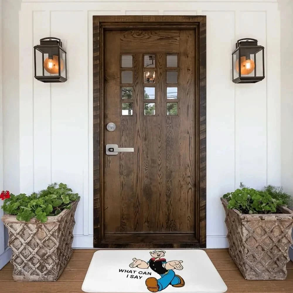 Popeye The Sailor Man Cartoon Bedroom Mat Funny Quote Doormat Rug Decoration