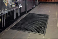3' x 5'Anti Fatigue Floor Mat Commercial Home Garage Drainage Mat Rubber Black