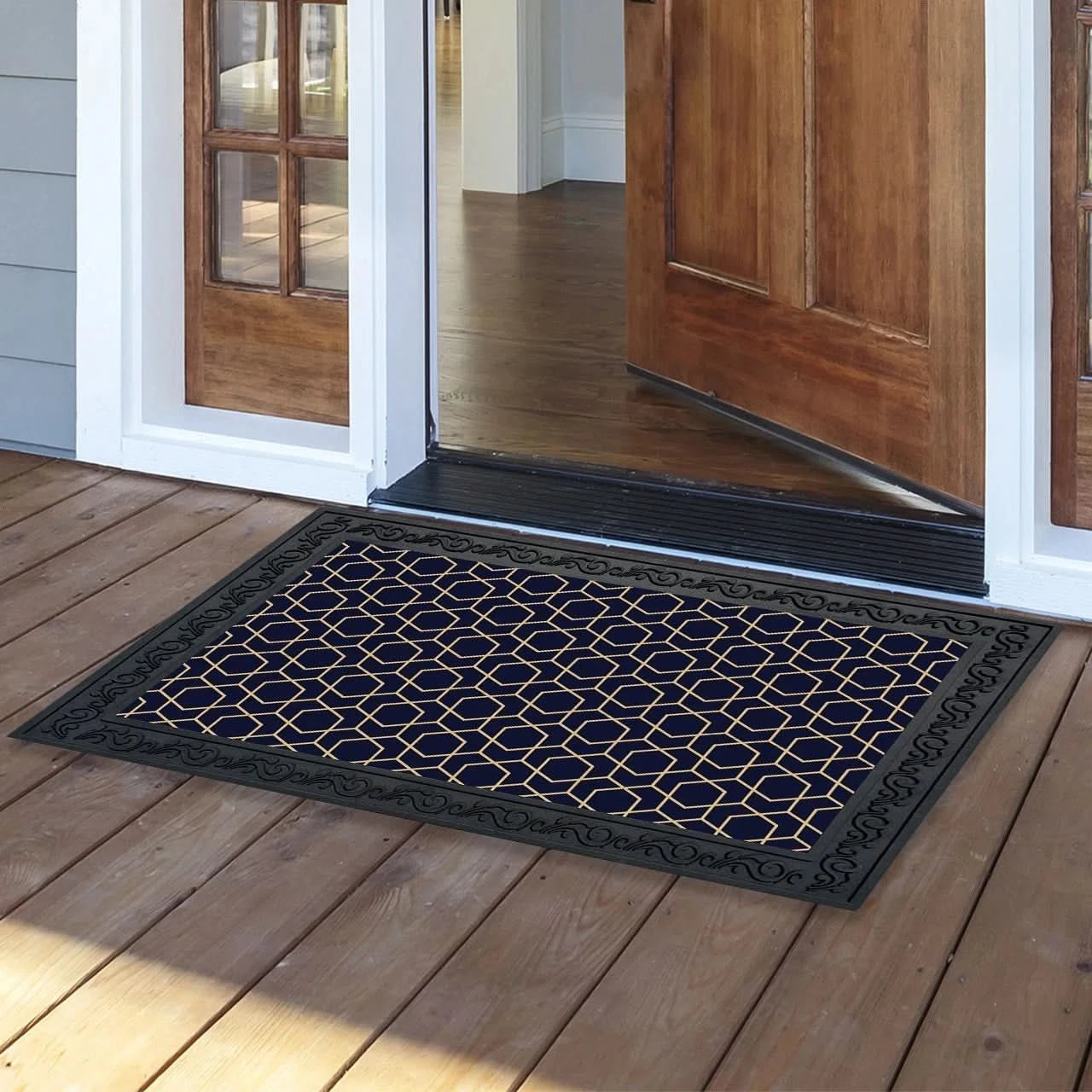 Briarwood Lane Blue Geometric Doormat