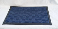 Heavy Duty Rubber Anti Fatigue Thick Blue Door Mat Criss Cross Polypropylene