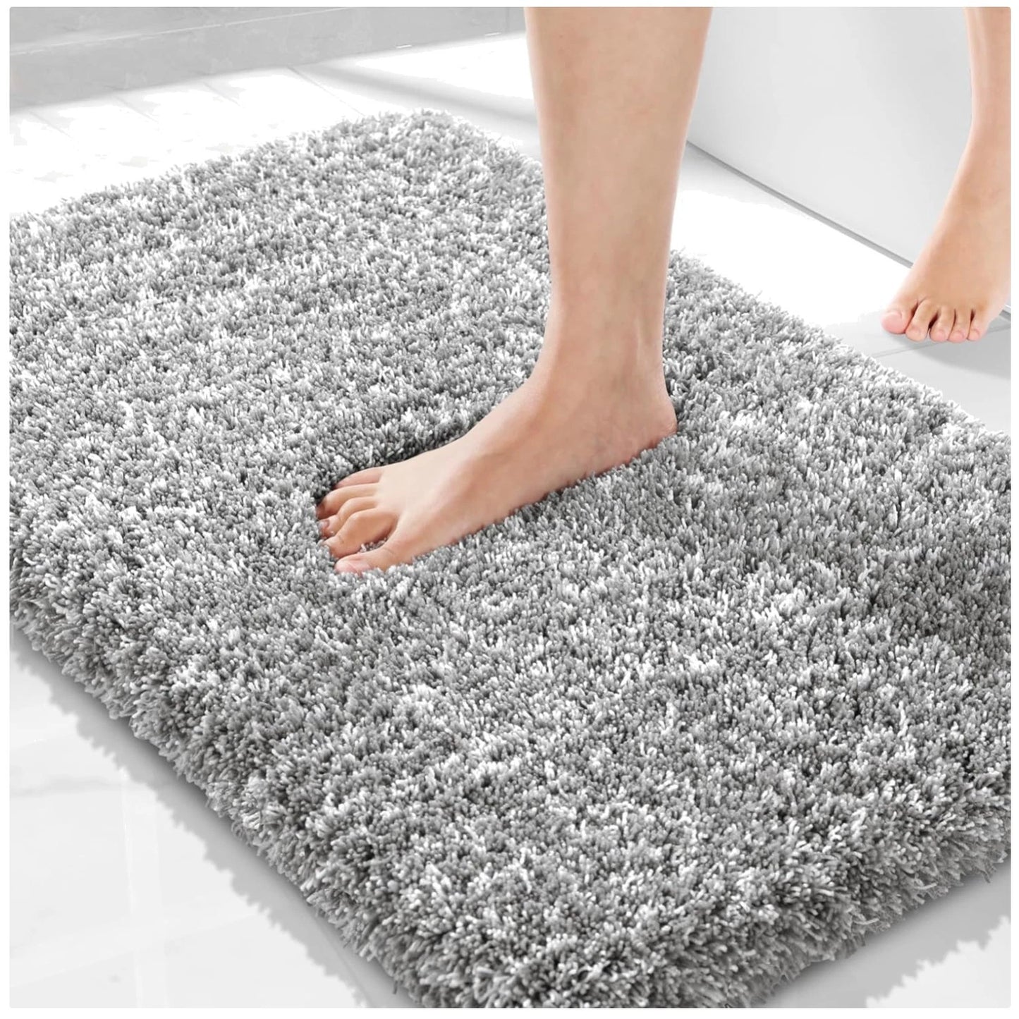 Quick Dry Non Slip Bathroom Mat, Soft Microfiber
