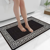 Non Slip Bath Mat Water Absorbent Toilet Pedestal Mats Small Large Bathroom Rug