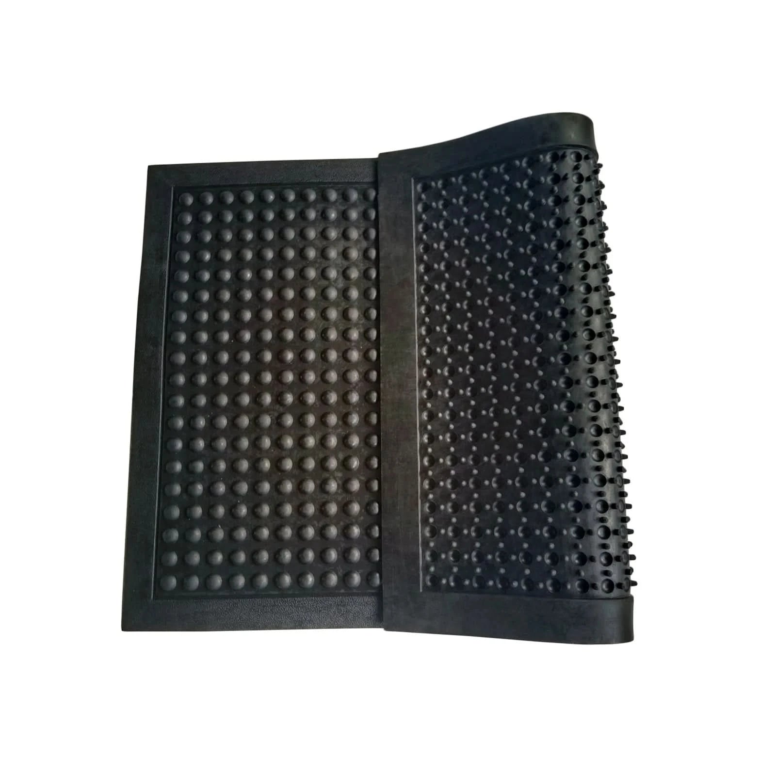 Anti-Fatigue Mat Black 60x90cm Recycled Rubber Bubble Surface Industrial Durable