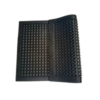 Anti-Fatigue Mat Black 60x90cm Recycled Rubber Bubble Surface Industrial Durable