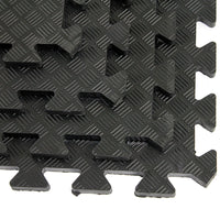Heavy Duty Rubber Gym Mats Garage Flooring Tiles Commercial Interlocking 4pcs