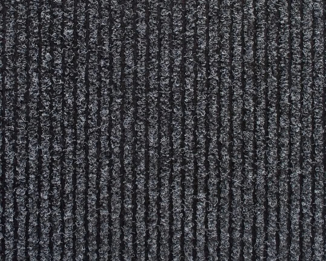 1M ×48cm Ribbed Hard Wearing Entrance Matting, Contract Mat- Black Colour