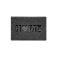 Indoor or Outdoor Door Mat Home Heart Logo Spaghetti Coil Doormat in Dark Grey