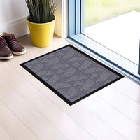 Briarwood Lane Gray Geometric Standard Flocked Doormat