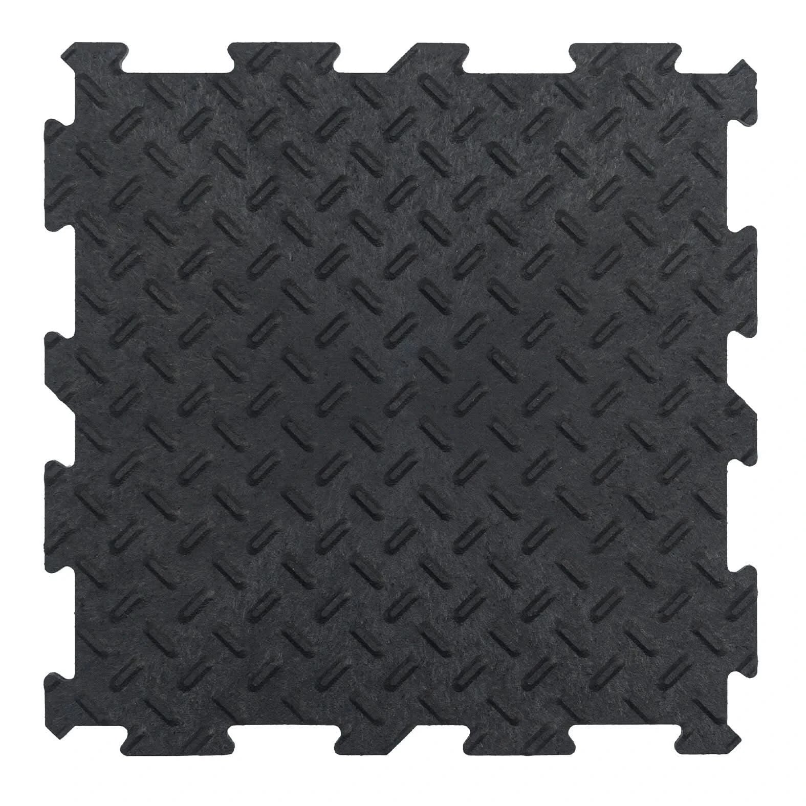 CHECKER Gym rubber garage workshop Home Gym Utility Floor Tiles Mats Pack of 10