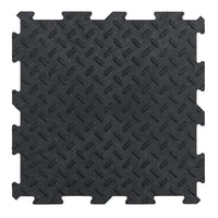 CHECKER Gym rubber garage workshop Home Gym Utility Floor Tiles Mats Pack of 10