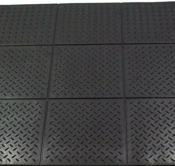 Checker interlocking Gym Mats 3’x3’x12mm