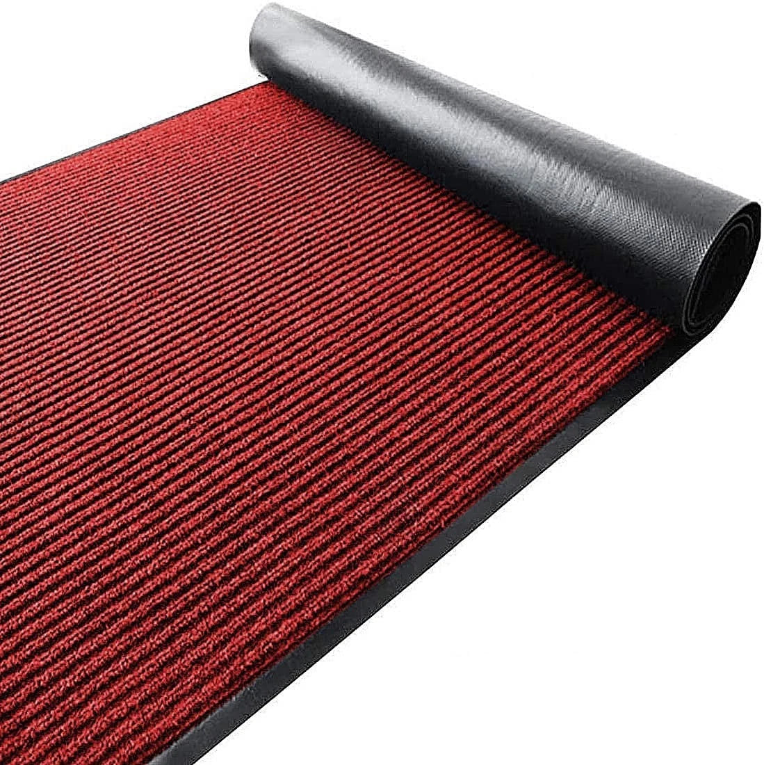 TANYOYO 3' X 10' Commercial Grade Door Floor 3'4" x 9'10" (Rectangular), Red
