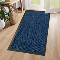Blue Door Mat Heavy Duty Rubber Edge Entrance Barrier Hard Wearing Dust Rug