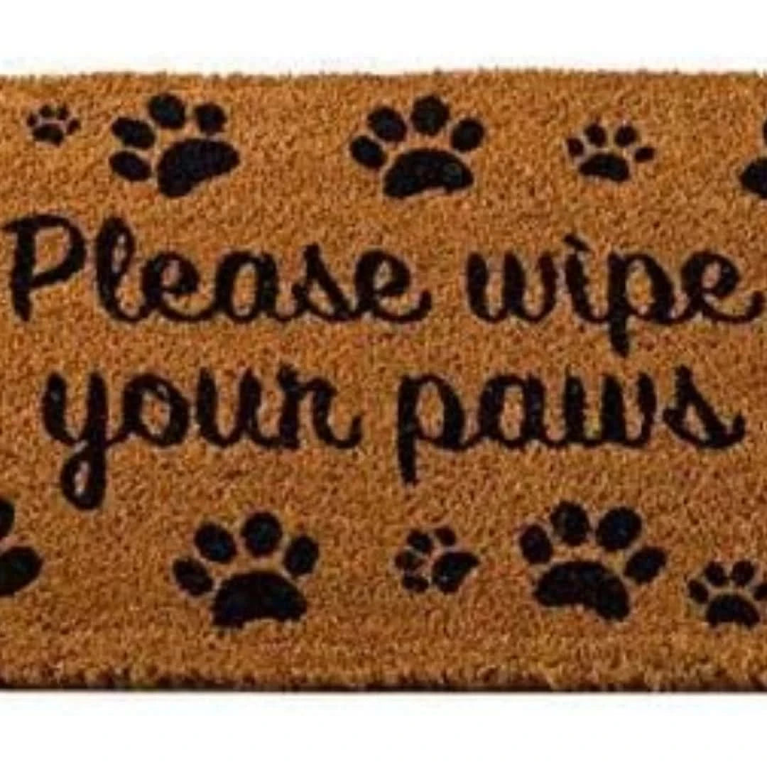Wipe Your Paws Door Mat Heavy Duty Natural Coir Entrance Floor Front Outdoor