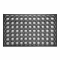 Jantex Rubber Black Anti Fatigue Mat Commercial Kitchen Non Slip Washable