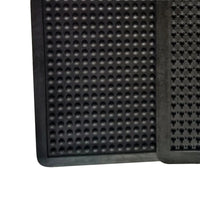 Anti-Fatigue Mat Black 60x90cm Recycled Rubber Bubble Surface Industrial Durable