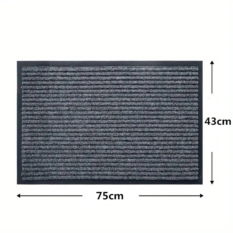 Heavy duty rubber non-slip washable carpet indoor and outdoor door mat (43*75cm)
