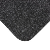 JVL Delta Ribbed Lightweight Indoor Entrance Door Mat, Charcoal, Grey, Brown