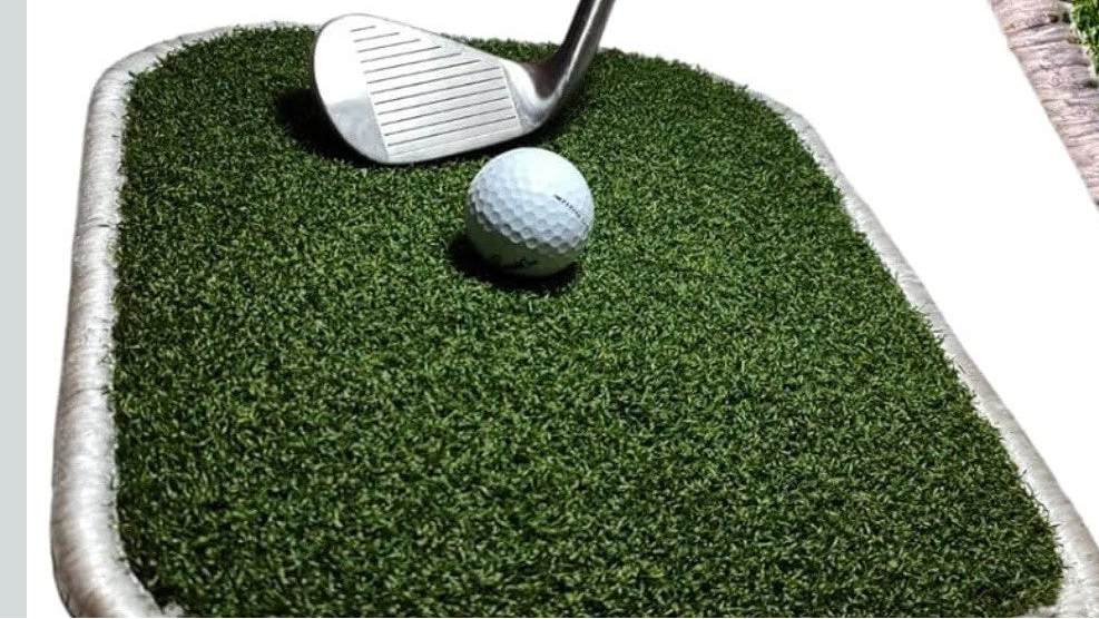 GGINNOVATIONS Golf Practice Mat 40x30cm Indoor Outdoor Real Turf Training Aid