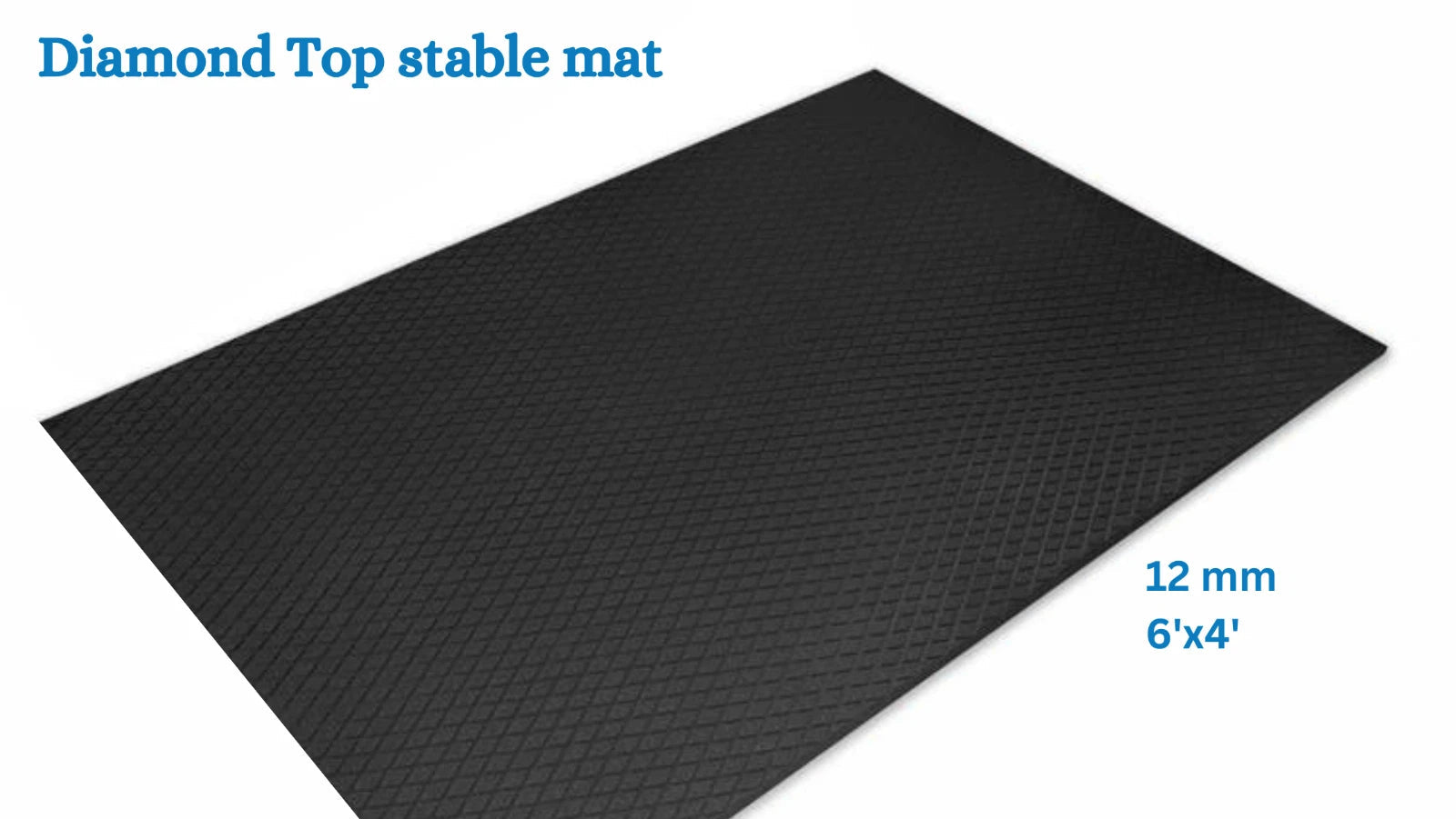 Horse/Cow Rubber Stable Gym Mat/Diamond Top 12mm x 6'x4' Special Price