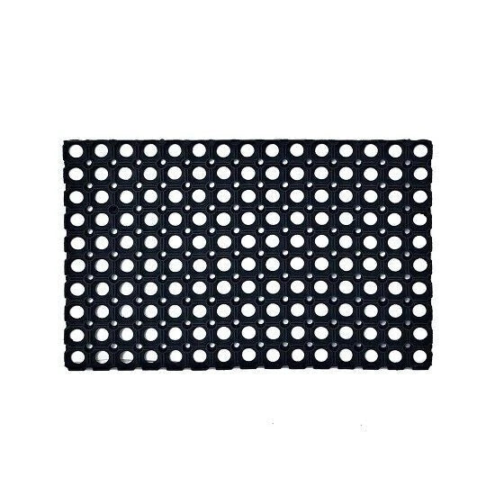 Heavy Duty Rubber Door Mat Non Slip Black Hollow Doormat Outdoor Anti Fatigue