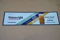 Wainwright Boat Race Bar Runner Beer Drip Mat Wetstop Pub Brand New 89 x 24 cm