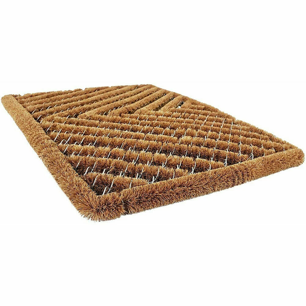 Heavy Duty Boston Door Mat Doormat Scraper Indoor Outdoor Wire Brush Coir Mat