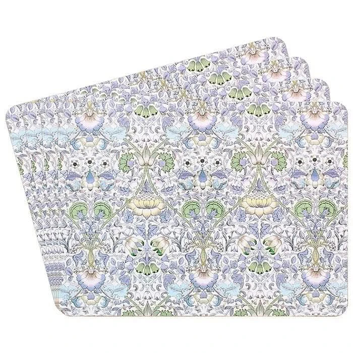 William Morris Designs Table Mats - Place Mats - Placemats Set of 4 - Gift Boxed