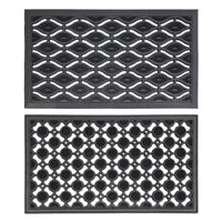 Rubber Door Mats Eye & Circle Design Dirt Scrapper Heavy Duty Non-Slip 40 X 70cm