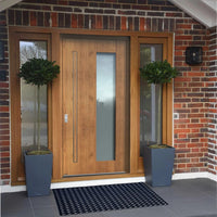 Heavy Duty Large Rubber Ring Hollow Door Mat Entrance Out Door Grass Protection