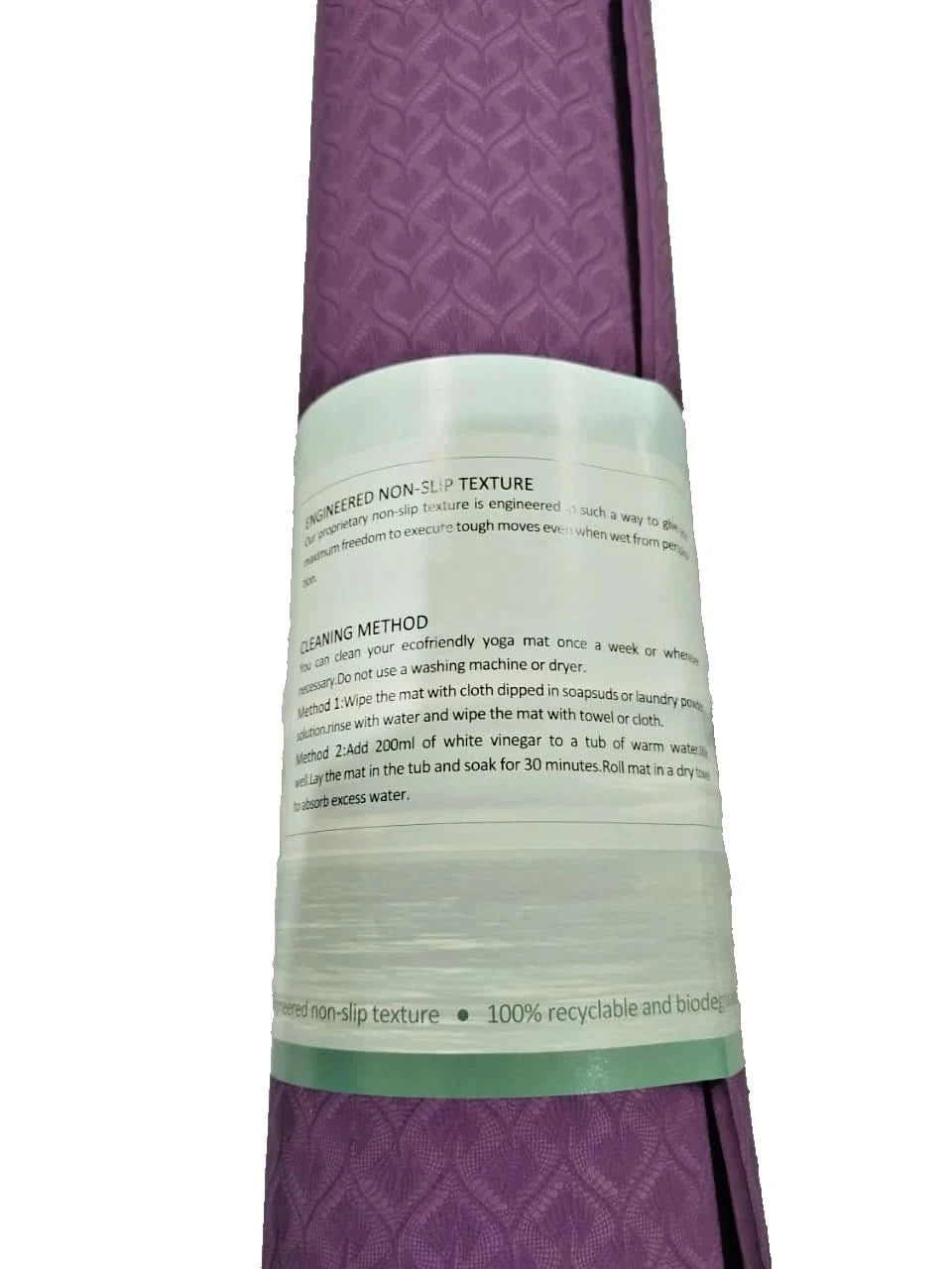 Yoga Mat 5mm Thick Non-Slip Floor Exercise Gym Fitness Workout – Purple